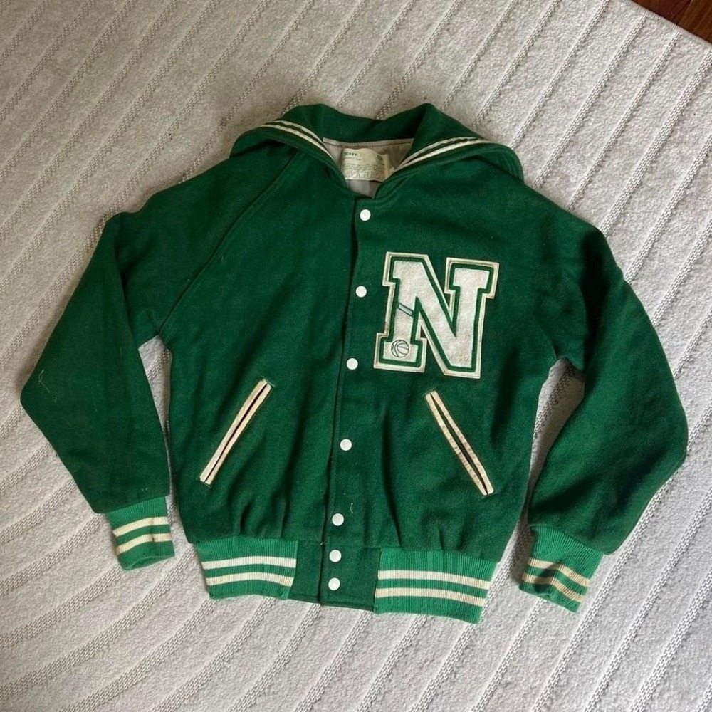 VTG 60s Neff green varsity jacket Size S Sportswear Retro Collectibles